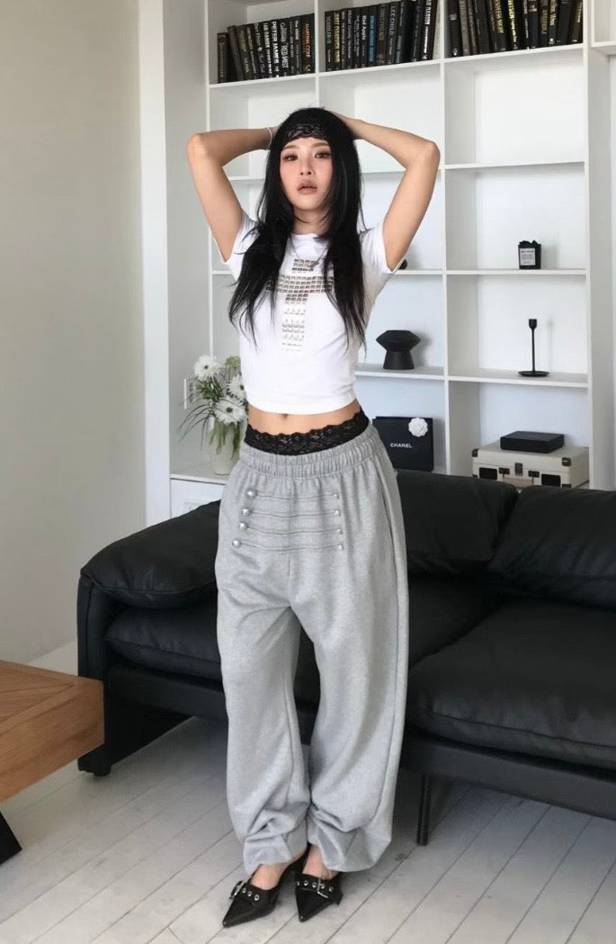 Rhinestone square crop top✝️