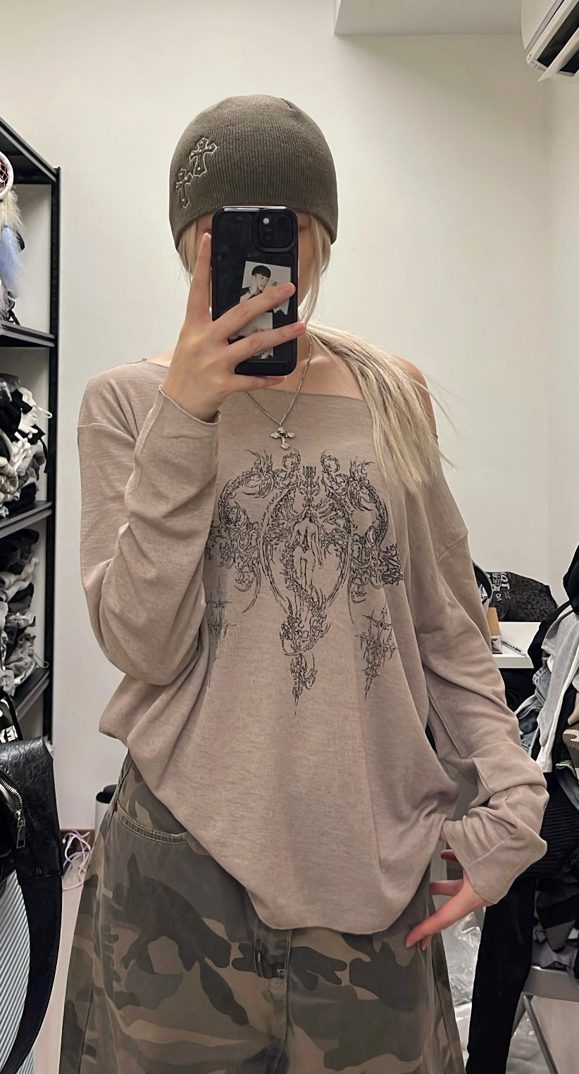 Holy knit shoulder tee❤️‍🔥