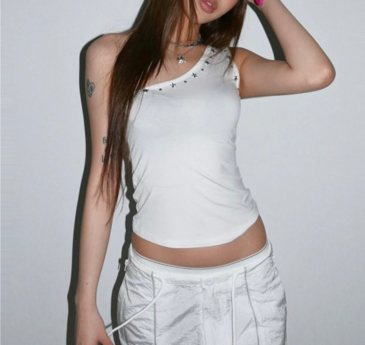 Starry u-neck tank top