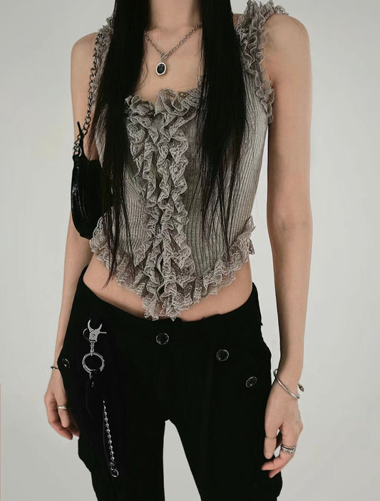 Ruffle charm top✨