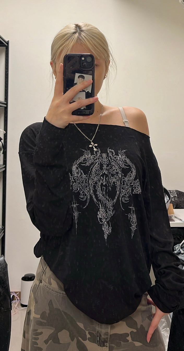 Holy knit shoulder tee❤️‍🔥