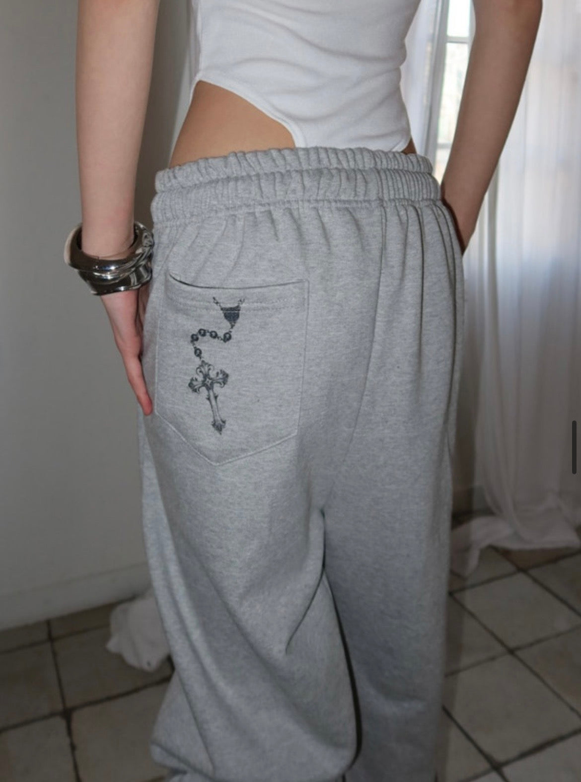 Knife print pants