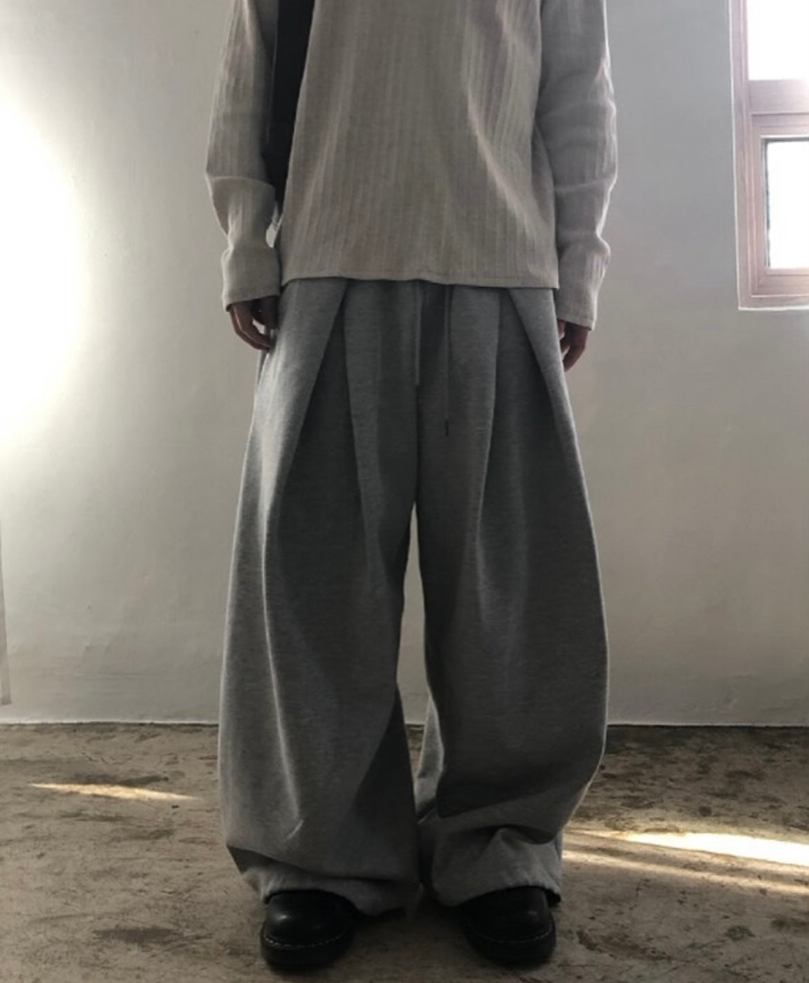Pleated flowy sweatpants💜(棉褲版💜）