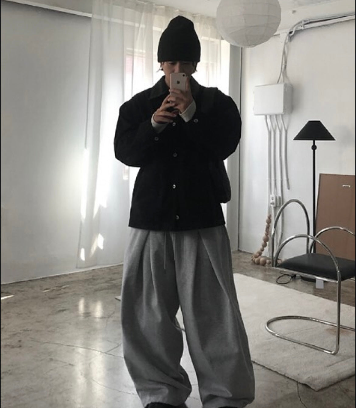 Pleated flowy sweatpants💜(棉褲版💜）