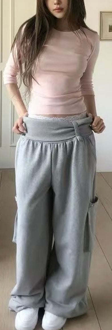 Oversized pocket sweatpants