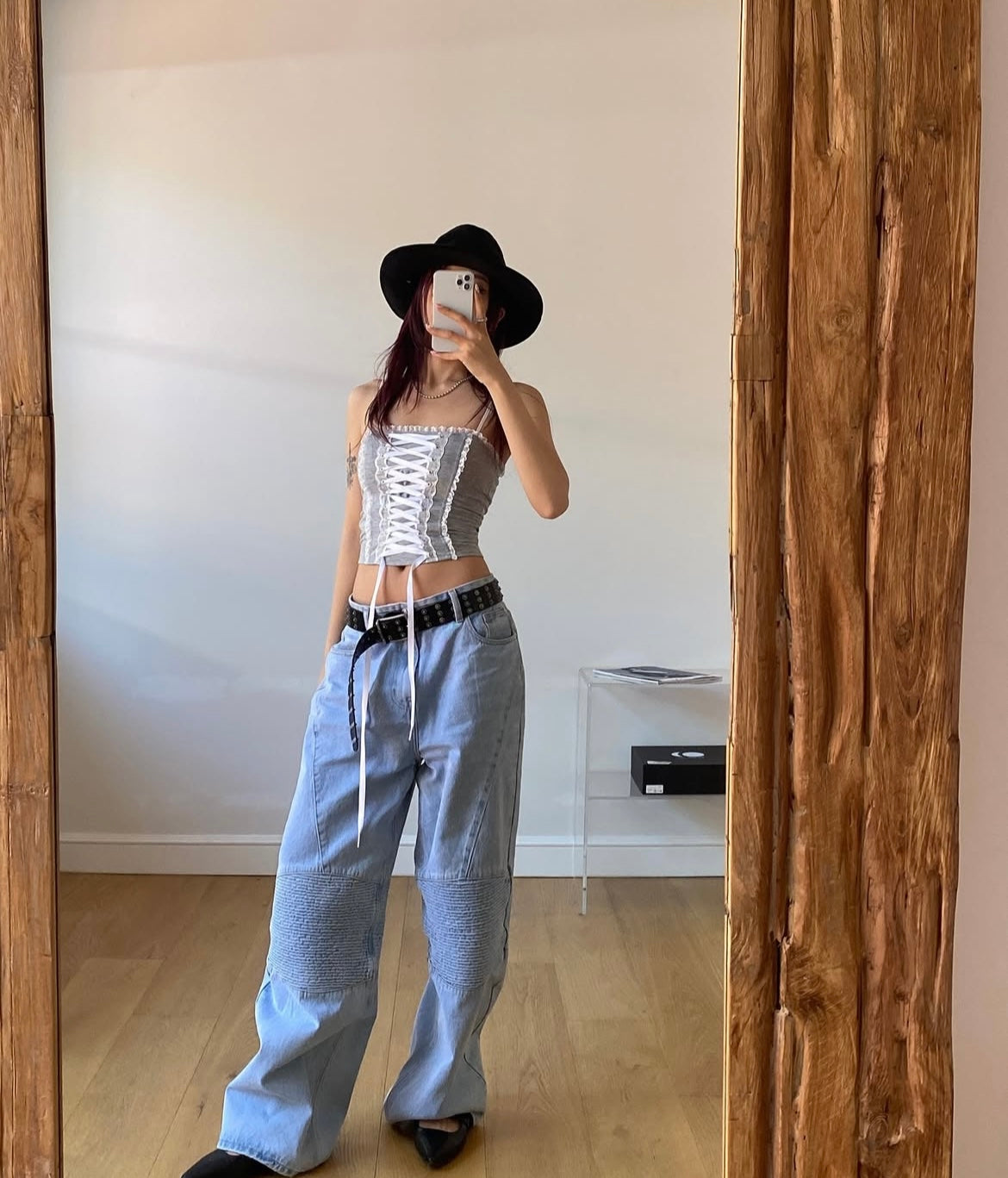 Lace-up crop top🎀