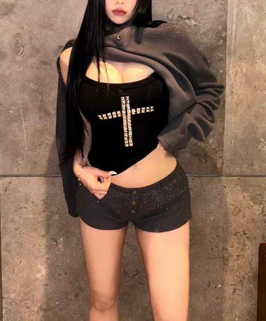 Cross sleeveless top✝️