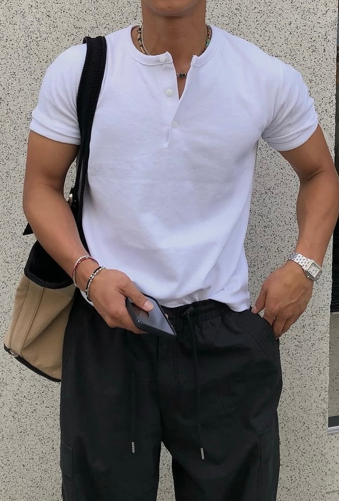 男裝亨利領T恤🔥