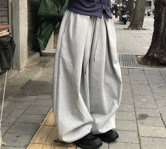 Pleated flowy sweatpants💜(棉褲版💜）